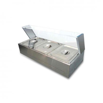 Buffet com Campana Refrigerado 3 Cubas - ZPBFCR03