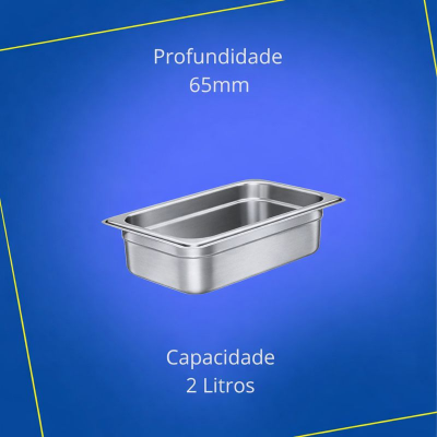 Cuba de 1/4 x 65mm de Profundidade Inox - 26,5 x 16,2cm