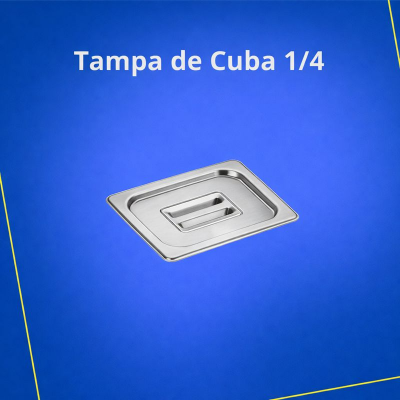 Tampa Para Cuba 1/4 Inox  - 26,5 x 16,2cm