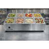 Condimentadora Central Refrigerada Inox  8 Cubas 1/6 - ZPCNR08
