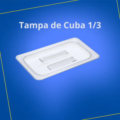 Tampa Para Cuba 1/3 Acrílica  - 32,5 x 17,6cm