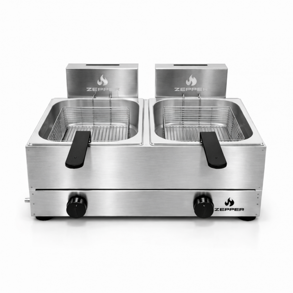 Tacho Fritador a Gás 2 Cubas 1/2 Zepper - ZP20G