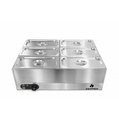 Buffet Aquecido Inox 6 Cubas 1/3 - ZPBF06 1/3 
