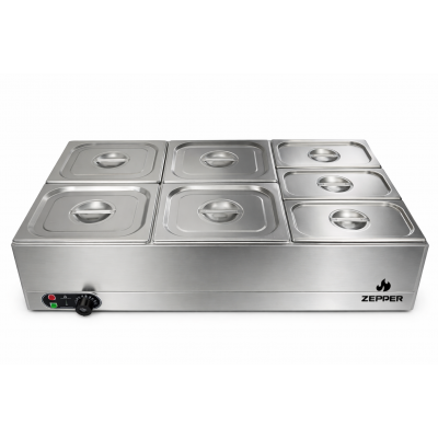 Buffet Elétrico Aquecido 4 Cubas 1/2 3 Cubas 1/3 - ZPBF07