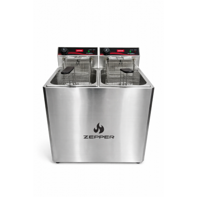 Tacho Fritador  Elétrico 2 Cubas 1/2 Inox - ZPTC02A 