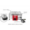 Chocolateira Derretedeira  Inox  2 Cubas 1/3 - CH20E