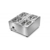 Condimentadora Central Refrigerada Inox 4 Cubas 1/6 - ZPCNR04