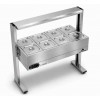 Buffet Elétrico 08 Cubas GN 1/2 x100mm com Rodízio  | ZEPPER - ZPBF08-R