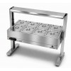 Buffet Elétrico 08 Cubas GN 1/2 x100mm com Rodízio  | ZEPPER - ZPBF08-R