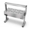 Buffet Elétrico 08 Cubas GN 1/2 x100mm com Rodízio  | ZEPPER - ZPBF08-R