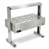 Buffet Elétrico 10 Cubas GN 1/2 x100mm com Rodízio  | ZEPPER - ZPBF10-R