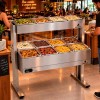 Buffet Quente e Frio 08 Cubas GN 1/2 x100mm com Rodízio | ZEPPER - ZPBFQF08-R