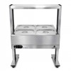 Buffet Elétrico 04 Cubas GN 1/2 x 100 mm com Rodízio | ZEPPER - ZPBF04-R