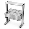 Buffet Elétrico 04 Cubas GN 1/2 x 100 mm com Rodízio | ZEPPER - ZPBF04-R