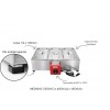 Chocolateira Derretedeira Inox 3 Cuba 1/3 - CH30E